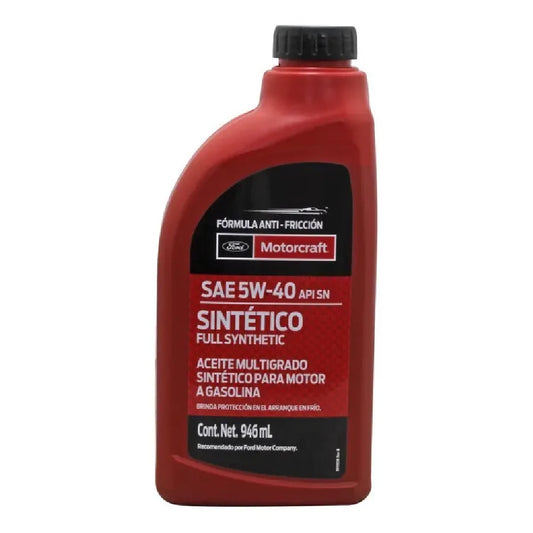 ACEITE MOTORCRAFT SAE 5W40 MULTIGRADO SINTETICO MOTOR A GASOLINA 1L