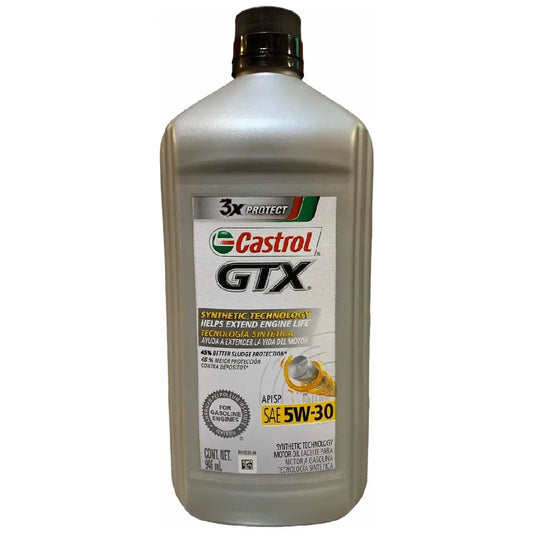 ACEITE CASTROL SAE 5W30 GTX SYNTHETIC TECNOLOGY 3X PROTECT GAS 1L