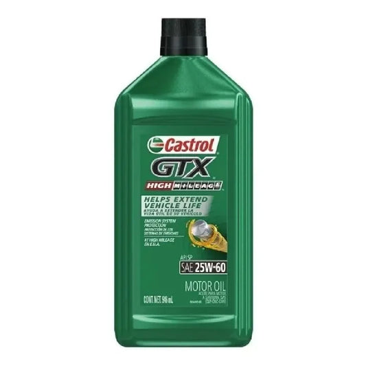 ACEITE CASTROL SAE 25W60 GTX MULTIGRADO MOTOR A GASOLINA 1L.