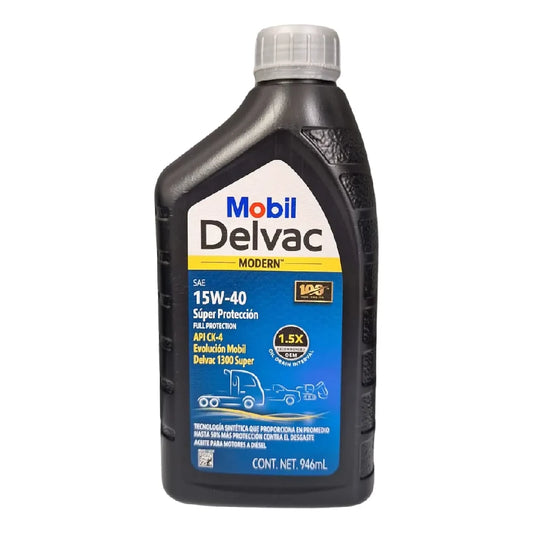 ACEITE MOBIL SAE 15W40 DELVAC MODERN SUPER PROTECCION DIESEL 1L.