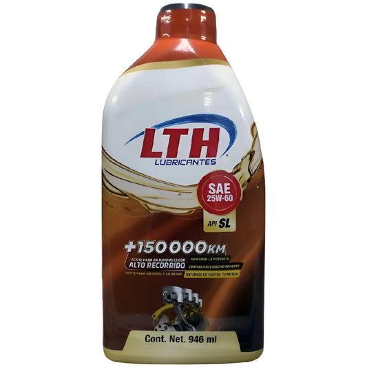 ACEITE LTH SAE 25W60 TAXI ALTO KILOMETRAJE API SL MULTIGRADO MOTORES A GASOLINA 1L