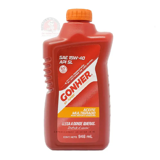 ACEITE GONHER SAE 15W40 MULTIGRADO MINERAL API SL 1L