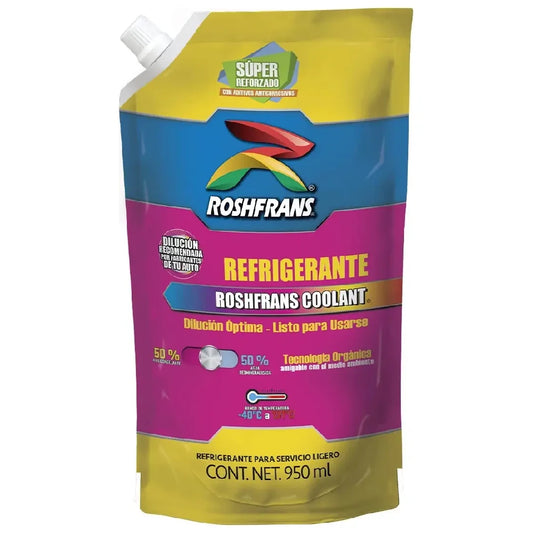 ANTICONGELANTE ROSHFRANS COOLANT ROSHPACK ROSADO DE 950ML.