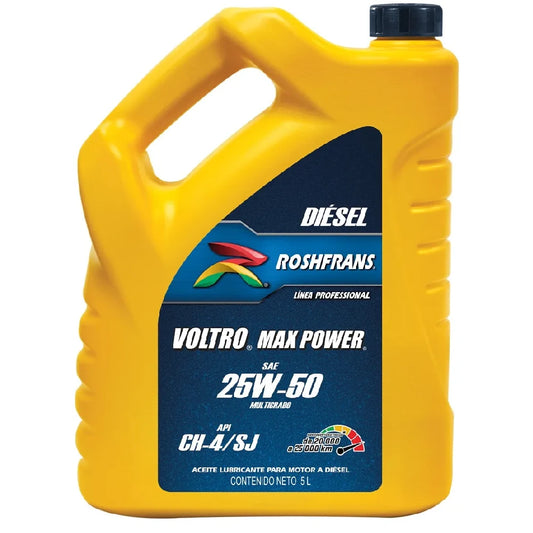 ACEITE ROSHFRANS SAE 25W50 MULTIGRADO MOTOR A DIESEL 5L.