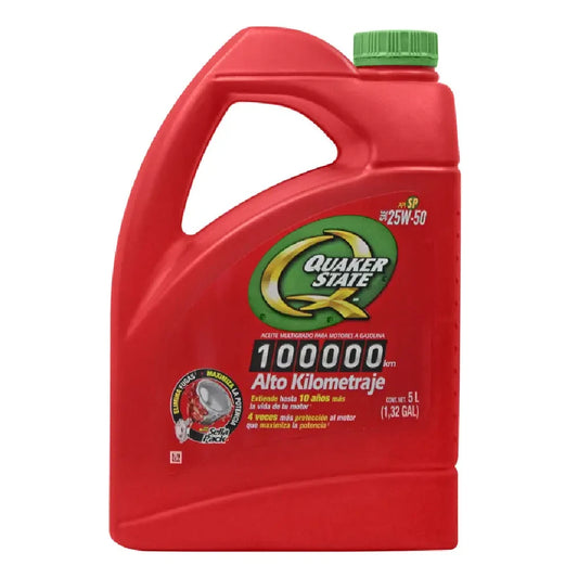 ACEITE QUAKER SAE 25W50 ALTO KILOMETRAJE 5L.