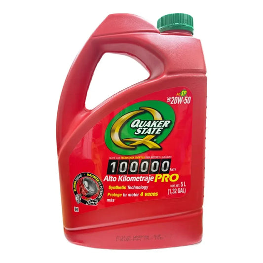 ACEITE QUAKER SAE 20W50 ALTO KILOMETRAJE 5L