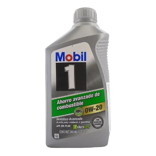 ACEITE MOBIL 1 SAE 0W20 SINTETICO API SN PLUS MULTIGRADO 1L