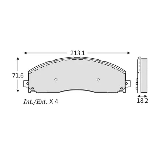BALATA FRICTION PRO DEL FORD F250 SUPER DUTY 12-21 (SHD8909ZD1680FRI) (M8909ZD1680FRI)