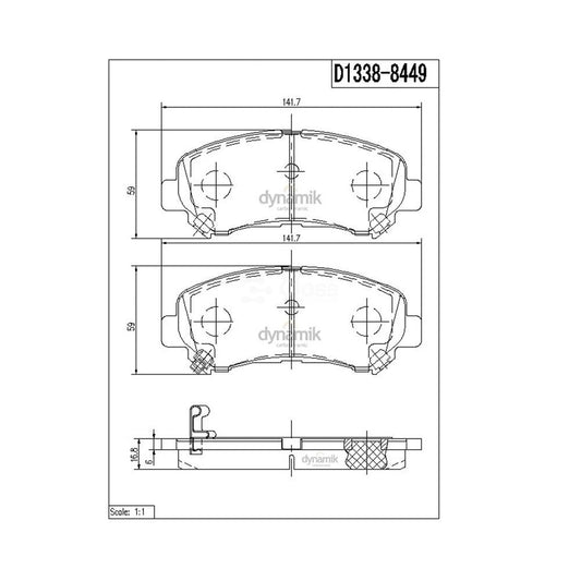 BALATA DYNAMIK DEL NISSAN JUKE 14-17 / MAXIMA 09-20 / ROGUE 08-14