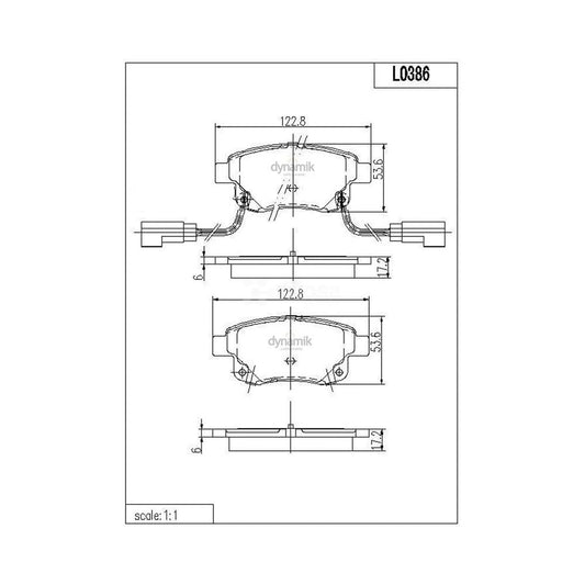 BALATA TRAS DYNAMIK FORD TRANSIT 4CIL 2.2 07-13