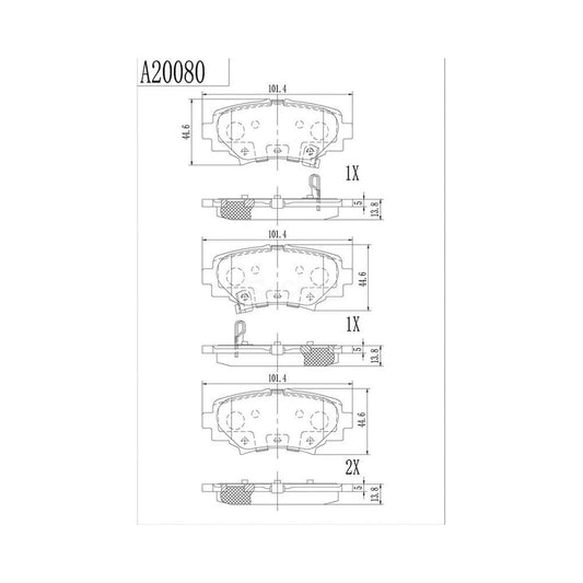 BALATA TRAS DYNAMIK MAZDA 3 14-16