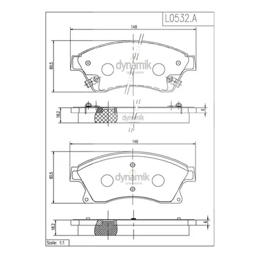 BALATA DEL DYNAMIK DODGE CHARGER 8CIL 6.1L 14-15