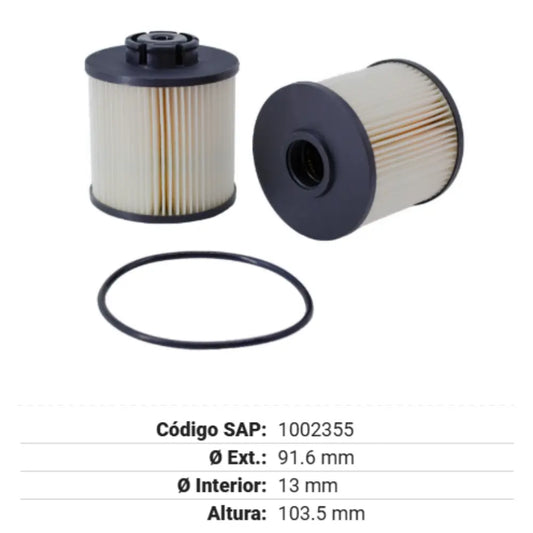 FILTRO DE ACEITE GONHER FREIGHTLINER FL70 MOTOR MERCEDES BENZ MBE900 03-08