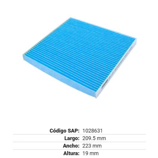 FILTRO DE CABINA GONHER NISSAN VERSA L4 1.6L 12-19