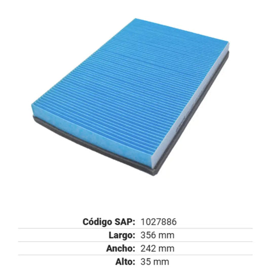 FILTRO DE CABINA GONHER MERCEDES BENZ SPRINTER 3.0 TURBO DIESEL 10-17