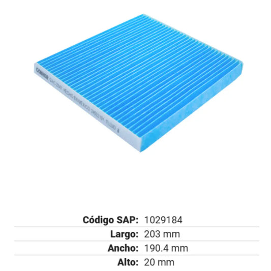 FILTRO DE CABINA GONHER RENAULT KWID L3 1.0L 18-21