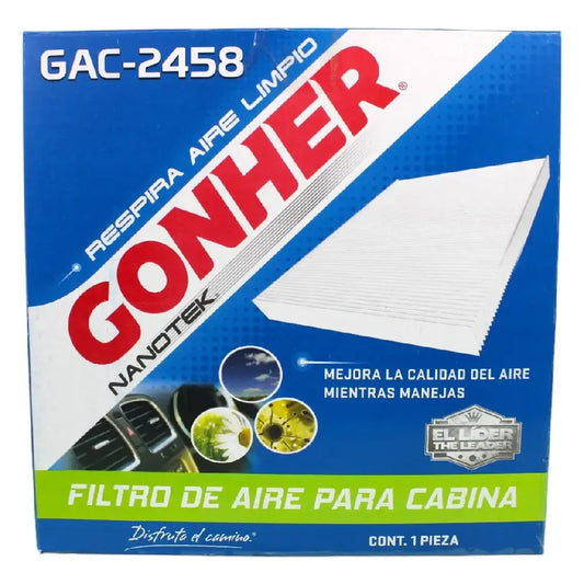 FILTRO DE CABINA GONHER HYUNDAI ACCENT L4 1.6L 11-17 / ELANTRA L4 1.8L 11-16 / TUCSON HÍBRIDO 15-17