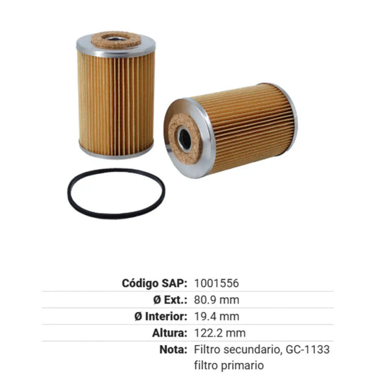 FILTRO COMBUSTIBLE GONHER PARA CAMION DINA