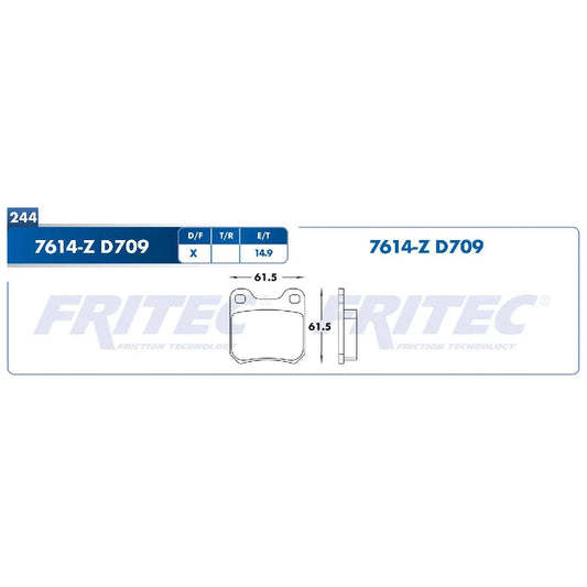 BALATA FRITEC TRAS. CHEV. ASTRA 04-08.