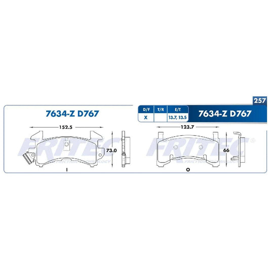 BALATA DEL FRITEC CHEVROLET BLAZER 96-97