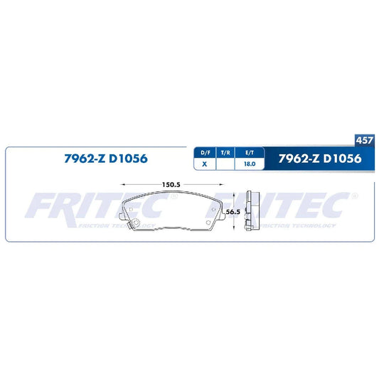 BALATA DEL FRITEC DODGE CHALLENGER 09-11
