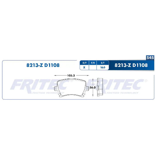 BALATA FRITEC TRAS. AUDI A1 11-13.