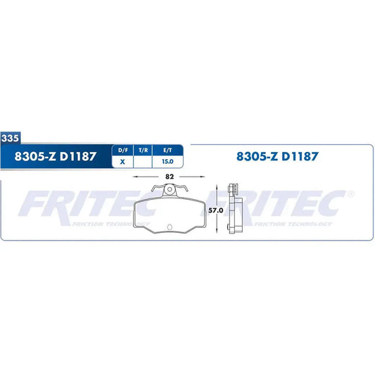 BALATA FRITEC TRAS NISSAN ALMERA 00-05