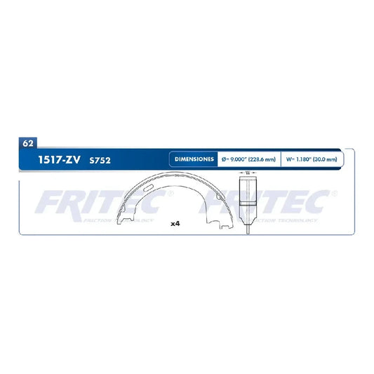 JGO BALATA TRAS FRITEC FORD EXPEDITION/NAVIGATOR 97-02 - F150 97-10