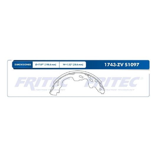 BALATA DE TAMBOR FRITEC TRAS. VW GOL L4 1.6L 18-22