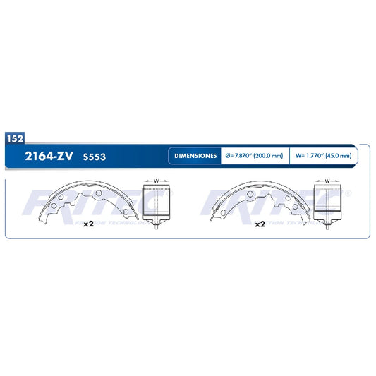 BALATA TRAS FRITEC CREVROLET CAVALIER 90-99