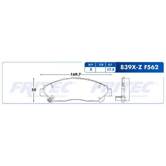 BALATA DEL FRITEC TOYOTA TRUCK HIACE V6 3.5 LTS 20-22