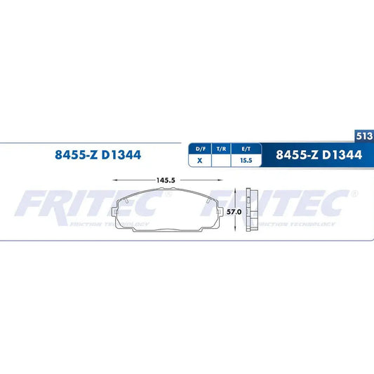 JGO BALATA DEL FRITEC TOYOTA HIACE 06-16