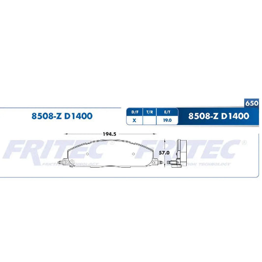 JGO BALATA TRAS FRITEC DODGE RAM 2500/3500 09-11