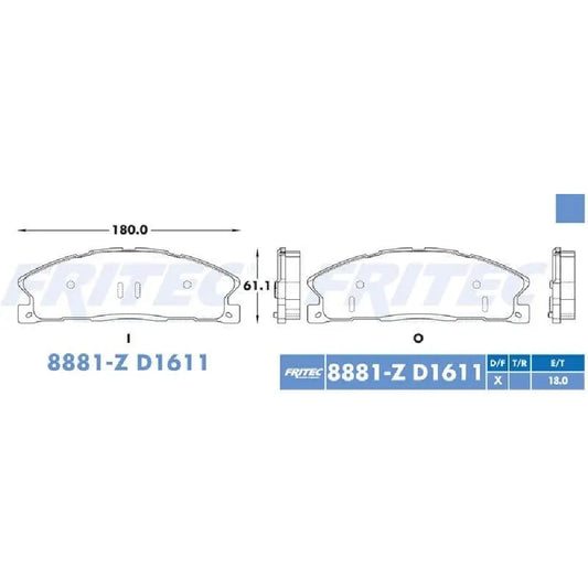 BALATA FRITEC DEL. FORD INTERCEPTOR SEDAN 13-14 / EXPLORER 13-14