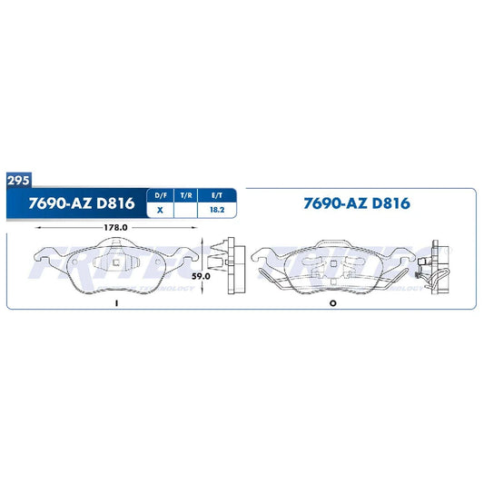 BALATA FRITEC DEL FORD FOCUS 00-04