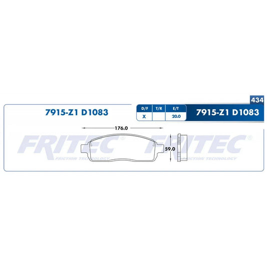 JGO BALATA DEL FRITEC FORD LOBO/F150/MARK LT 03-08