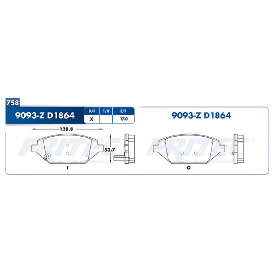 JGO BALATA DEL FRITEC CHEV SPARK 16-17