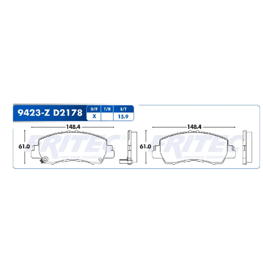 BALATA DEL FRITEC MITSUBISHI ECLIPSE 4L 1.5 19-20
