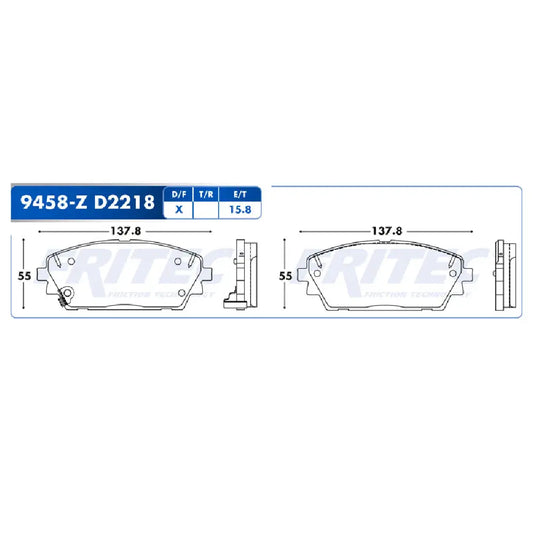 BALATA FRITEC DEL MAZDA 3 4CIL 2.5L 19-20