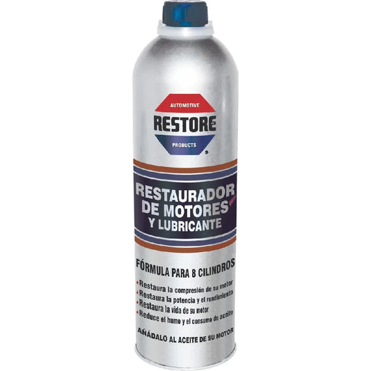 RESTAURADOR DE MOTORES Y LUBRICANTES RESTORE DE 8 CILINDROS DE 473 ML.