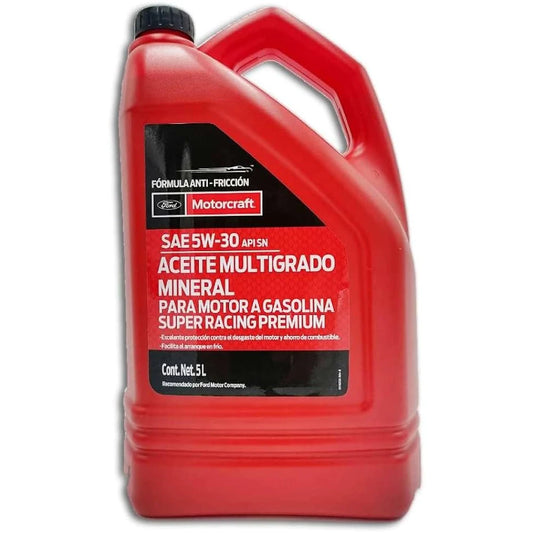 ACEITE MOTORCRAFT SAE 5W30 MINERAL GAS 5L SUPER RACING PREMIUM