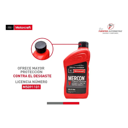 ACEITE MOTORCRAFT MERCON V TRANSMISIÓN Y DIRECCIÓN 1L.