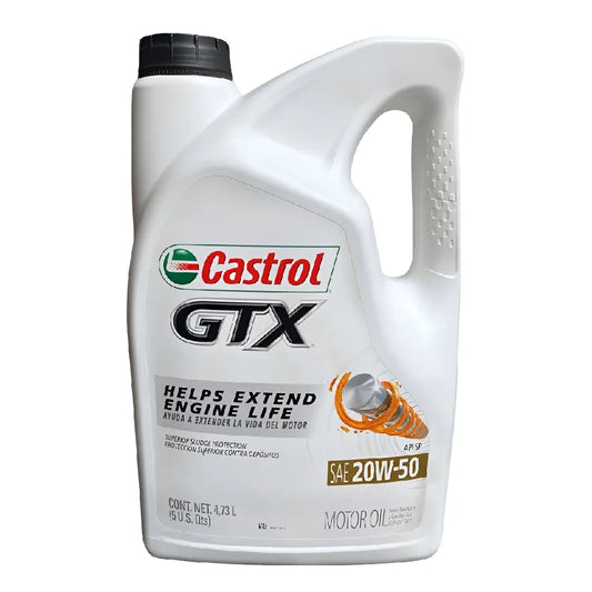 ACEITE CASTROL SAE 20W50 GTX MOTOR A GASOLINA 5L