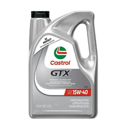 ACEITE CASTROL SAE 15W40 GTX 3X-PROTECT MOTOR A GASOLINA 5L