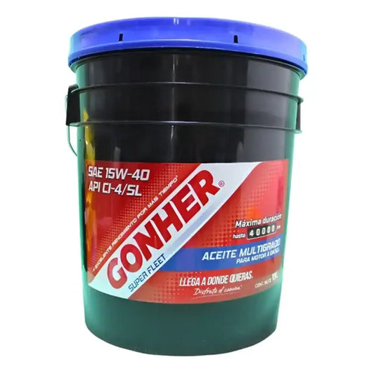 ACEITE GONHER SAE 15W40 MULTIGRADO API CH-4 PARA MOTOR A DIESEL 19L