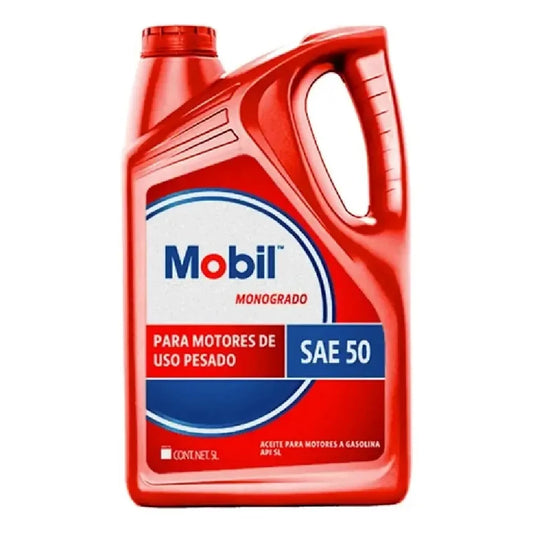 ACEITE MOBIL SAE 50 ESPECIAL MONOGRADO GAS 5L