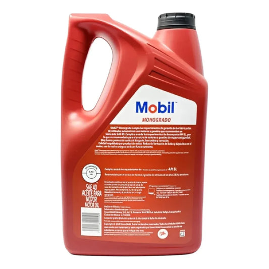 ACEITE MOBIL SAE 40 MONOGRADO GAS 5L