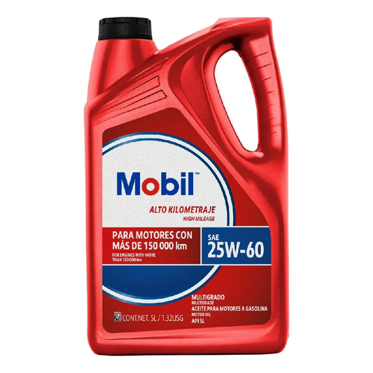 ACEITE MOBIL SAE 25W60 ALTO KILOMETRAJE GAS 5L