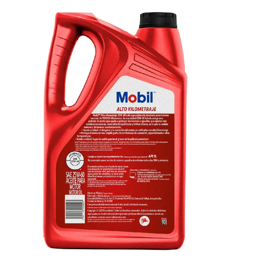 ACEITE MOBIL SAE 25W60 ALTO KILOMETRAJE GAS 5L
