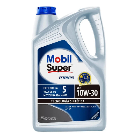 ACEITE MOBIL SAE 10W30 SUPER EXTENGINE API SP MULTIGRADO MOTOR A GASOLINA 5L